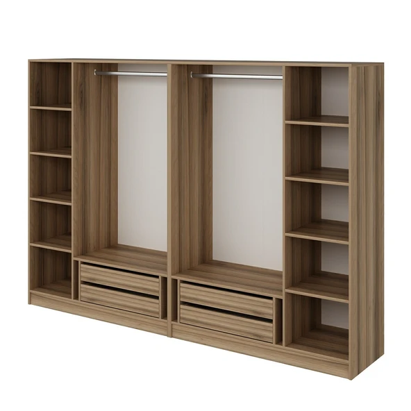 Minar Kale190 6 Bölmeli 4 Çek Giyinme Dolabı Dore - Resim 6