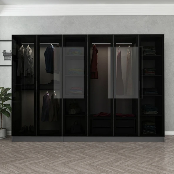 Minar Kale 190 6 Cam Kapaklı 2 Ç Dlp Antrasit Siyah - Resim 2