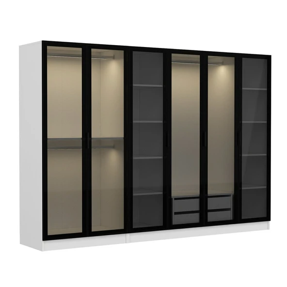 Minar Kale 190 6 Cam Kapaklı 2 Ç Dlp Beyaz Siyah - Resim 7