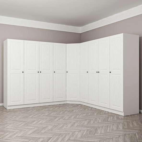 Minar Kale190 9 Kapaklı 4 Çek Köşe Dolap Byz Mebran - Resim 3