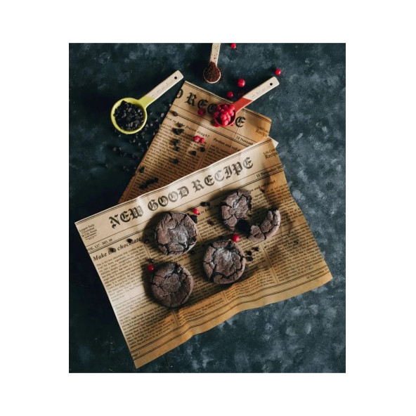 Yağlı Kağıt Vintage Gazete Desenli Sunum 100 Adet - 2