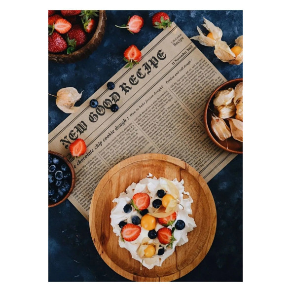 Yağlı Kağıt Vintage Gazete Desenli Sunum 100 Adet - 3