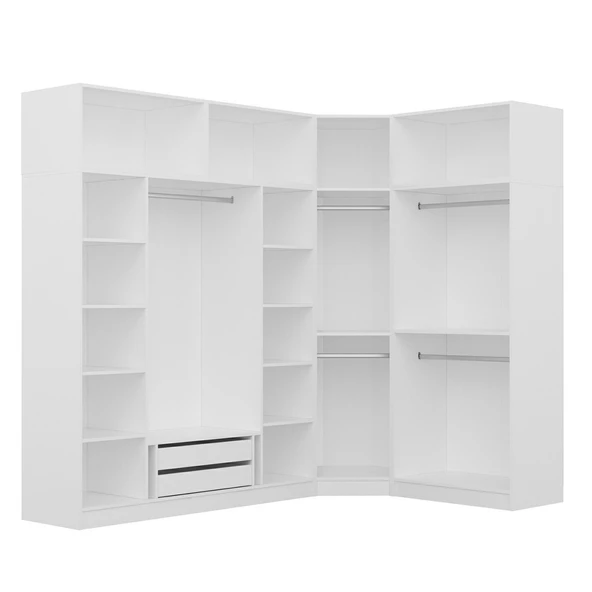 Minar Kale190 7 Kapaklı 2 Çek Köşe Dolap + Yüklük Byz Mebran - Resim 2