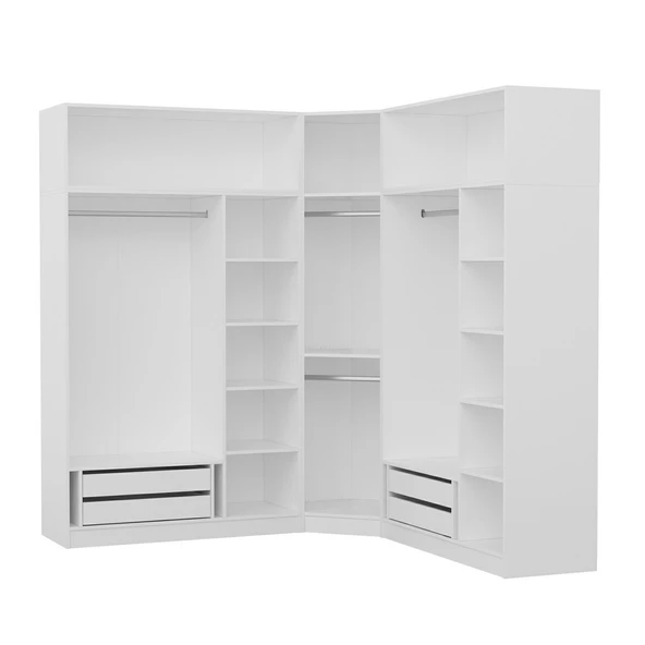 Minar Kale210 7 Kapaklı 4 Çek Köşe Dolap + Yüklük Byz Mebran - Resim 6