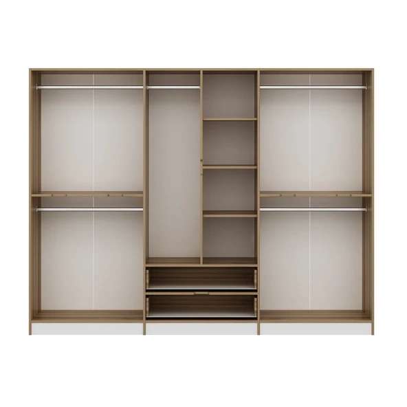 Minar Elina 6 Kapaklı Dolap-Dore-Beyaz - Resim 5