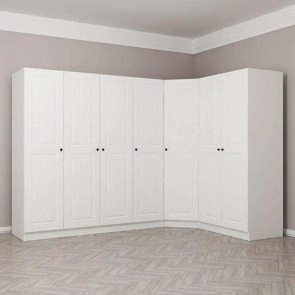 Minar Kale210 7 Kapaklı 2 Çek Köşe Dolap Byz Mebran ürün görseli