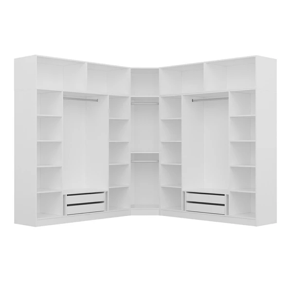 Minar Kale190 9 Kapaklı 4 Çek Köşe Dolap + Yüklük Byz Mebran - Resim 2