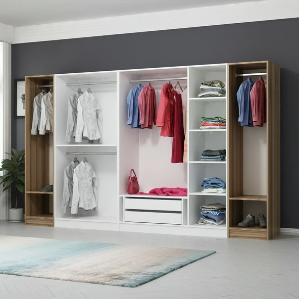 Minar Kale 7 Kpk 2 Çek Dolap-Beyaz Dore - Resim 2