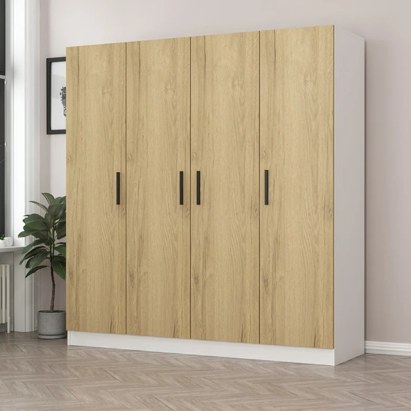 Minar Kale Zincir 4K 2Ç Dolap Pera Ceviz - Resim 3