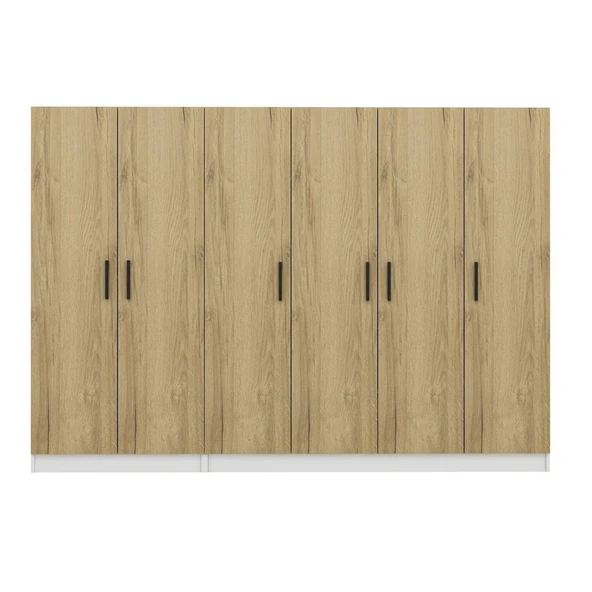 Minar Kale Zincir 6K 2Ç Dolap Pera Ceviz 2+4 - Resim 5