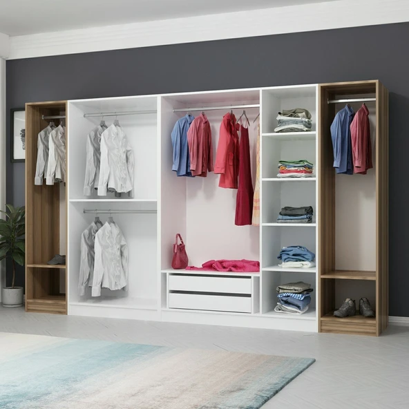 Minar Kale 7 Kpk 2 Çek Dolap-Beyaz Dore - Resim 6