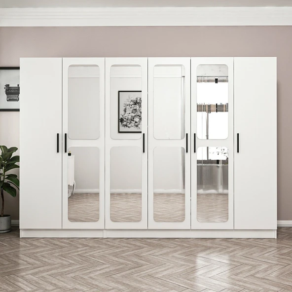 Minar Kale Zincir 6K 4 Aynalı 2Ç Dlp-Beyaz 2+4