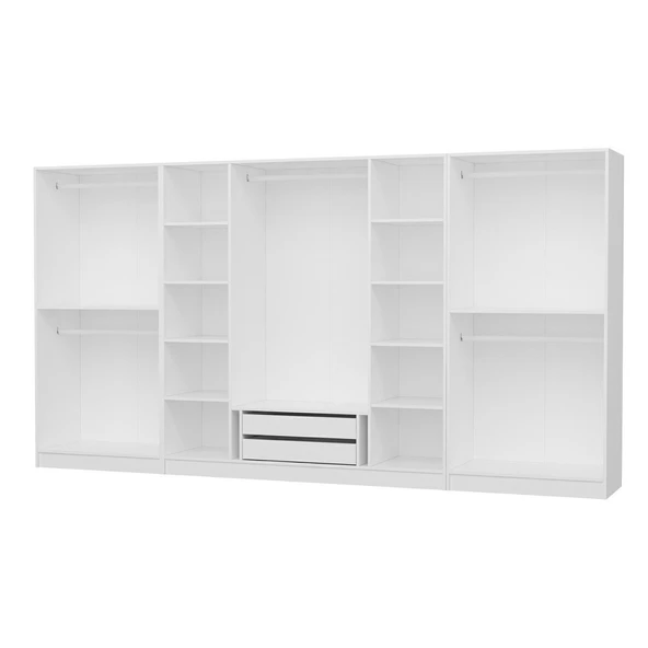 Minar Kale Zincir Dolap 8 Kapılı-Beyaz 2+4+2 - Resim 7