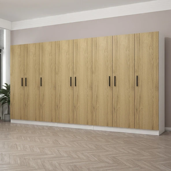 Minar Kale Zincir 8K 4Ç Dolap Pera Ceviz 3+2+3 - Resim 3