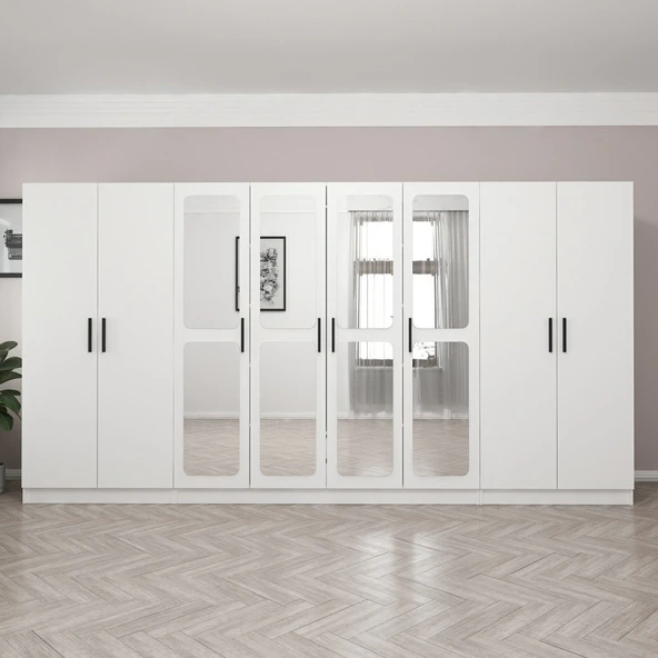 Minar Kale Zincir 8K 4 Aynalı 2Ç Dlp-Beyaz 2+4+2