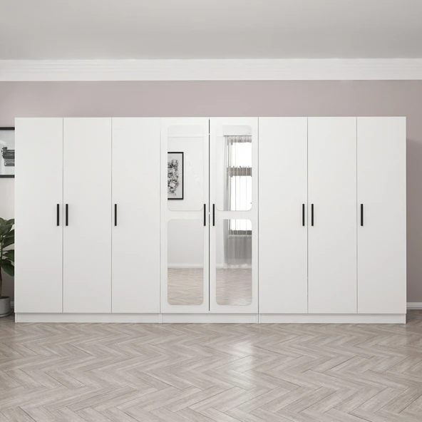 Minar Kale Zincir 8K 2 Aynalı 4Ç Dlp-Beyaz 3+2+3