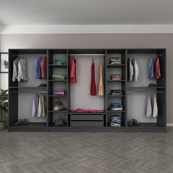 Minar Kale 210Cm 8 Bolme 2 Cek Gıyınme Dlp Antr - Resim 2