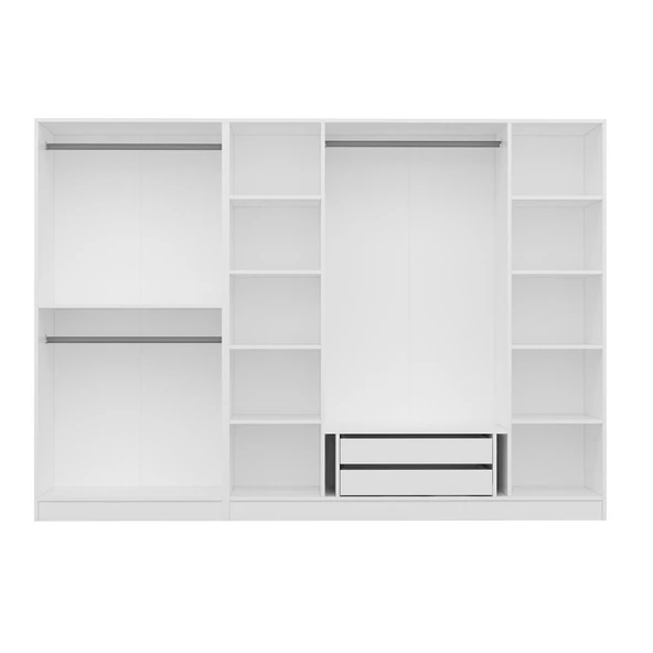 Minar Kale 210Cm 6 Bolme 2 Cek Gıyınme Dlp Beyaz - Resim 5