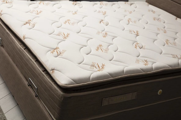 Minar Orina Baza+Başlık 160*200 Yatak Set-Kahve - Resim 6