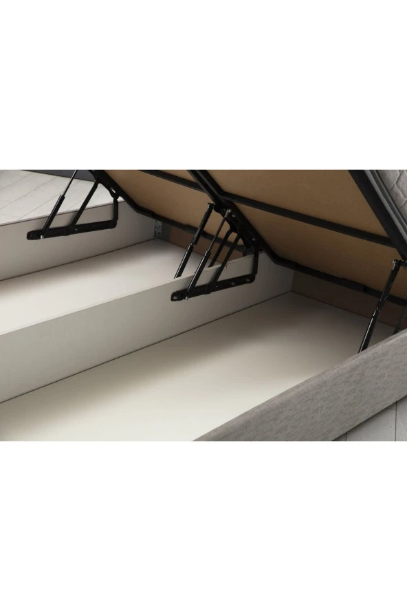 Minar Motya Baza Başlık 90x 190 Yatak Set-acık Gri - Resim 2