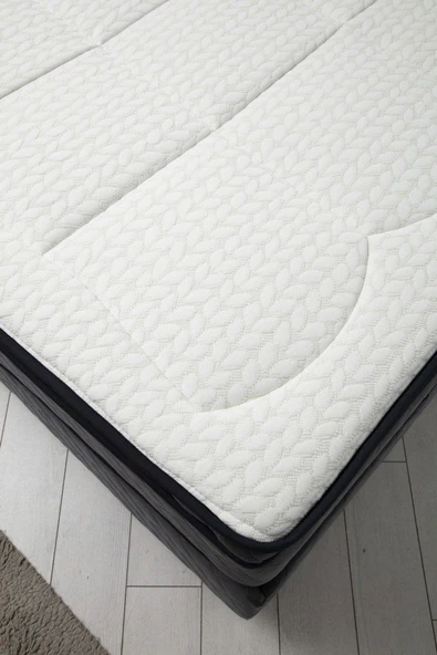 Minar Sonata Baza+Başlık+Miray Gizli Pedli Yatak Antrasit 90X190 - Resim 3