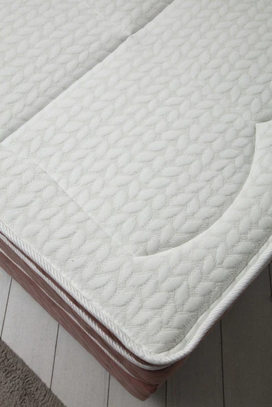 Minar Vassi Baza+Başlık+Miray Gizli Pedli Yatak Gül Kurusu 160X200 - Resim 3