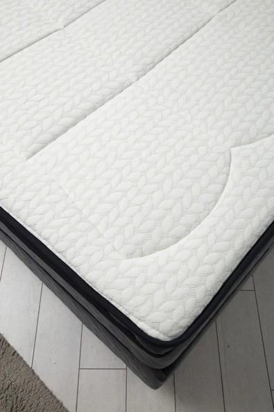 Minar Sonata Baza+Başlık+Miray Gizli Pedli Yatak Antrasit 120X200 - Resim 3