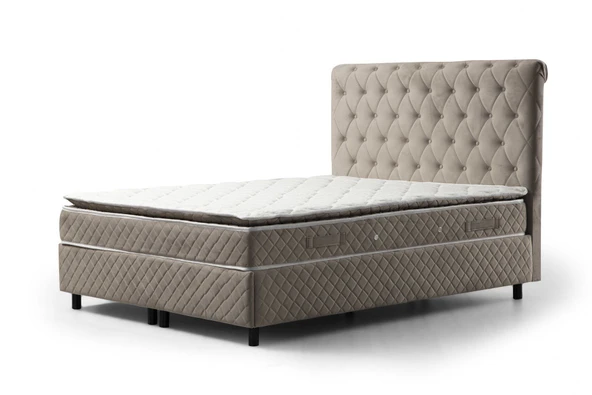 Minar Sonata Baza+Başlık+Vassi Pedli Yatak Bej 90X190 - Resim 3