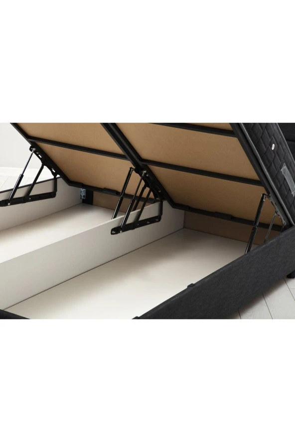 Minar Motya Baza Başlık Yatak Seti - Antrasit 120x200 - Resim 4