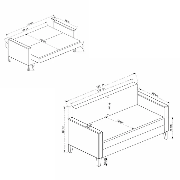Minar Alkon İkili Koltuk-Kiremit 95 - 8