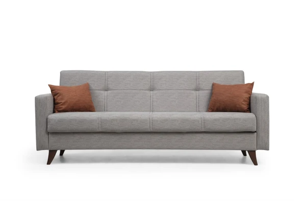 Minar Polya Üçlü Koltuk-Açık Gri 99 - Resim 5