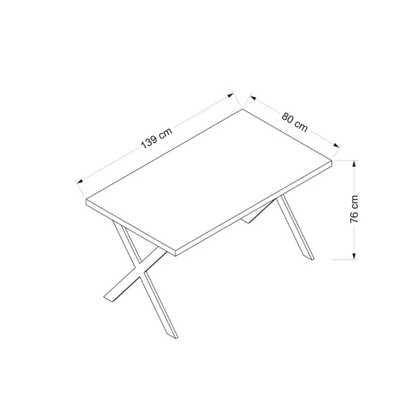 Minar Brayn Metal Capraz Ayaklı Yemek Masası-Artısan - 2