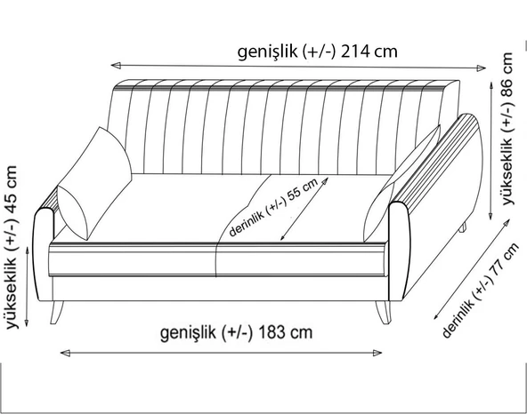 Minar Alkon Üçlü Koltuk-Kiremit 95 - 8