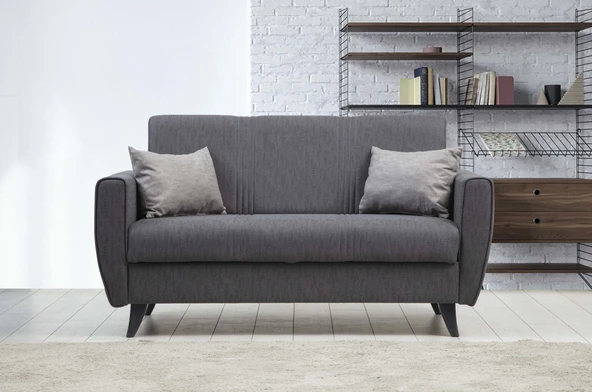 Minar Zaden İkili Koltuk-Koyu Gri 100 - Resim 2