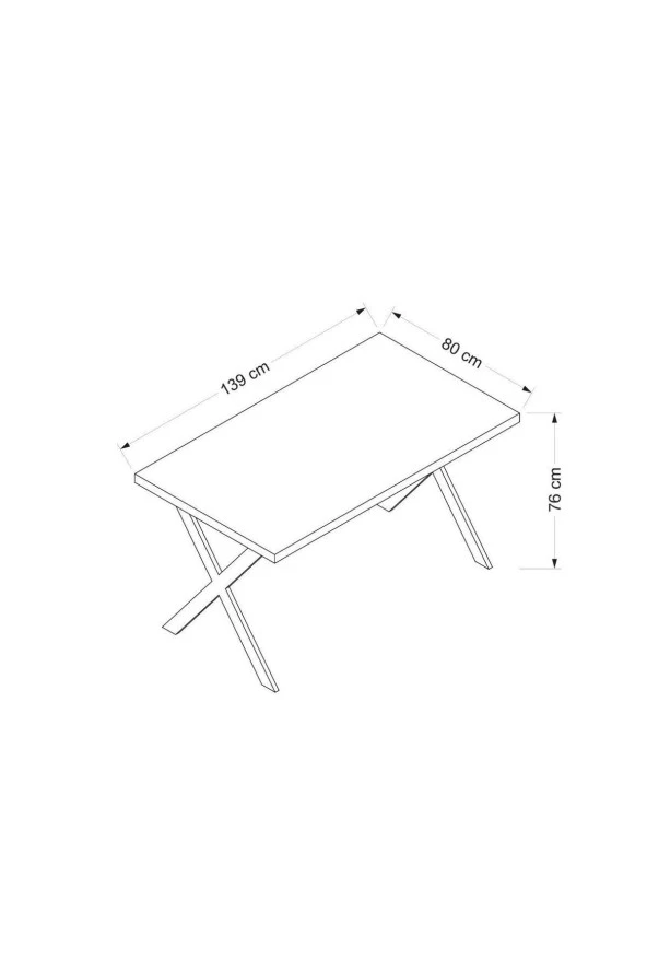 Minar Brayn Metal Capraz Ayaklı Yemek Masası-artısan