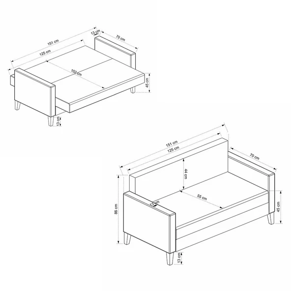 Minar Polya İkili Koltuk-Bej 92 - Resim 8