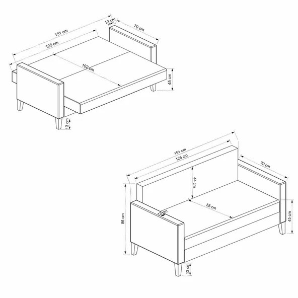 Minar Zaden İkili Koltuk-Koyu Gri 100 - Resim 8