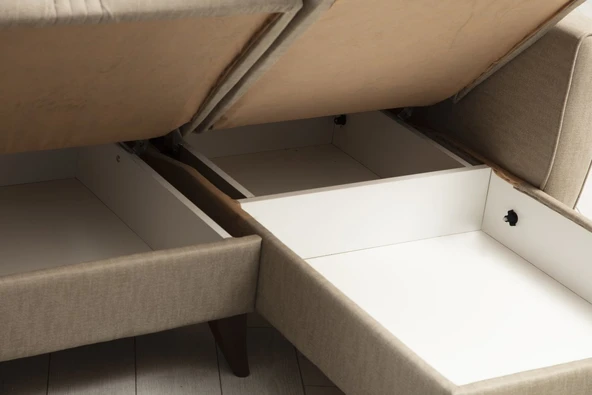 Minar Zaden Köşe Koltuk - Bej 92 - Resim 6