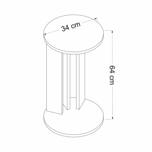 Minar Ema Yan Sehpa-Dore-Antrasit - 8