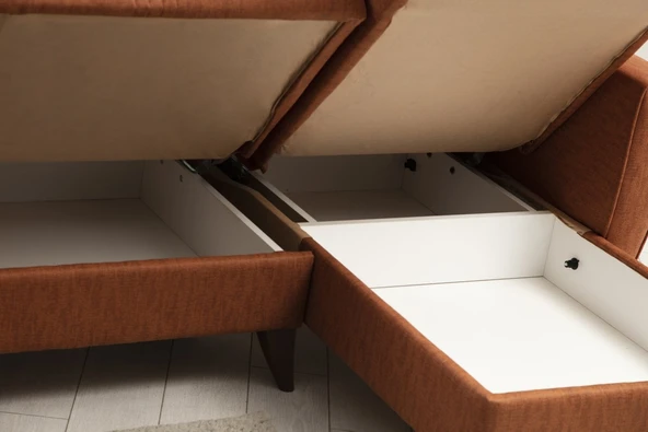 Minar Zaden Köşe Koltuk - Kiremit 95 - Resim 6