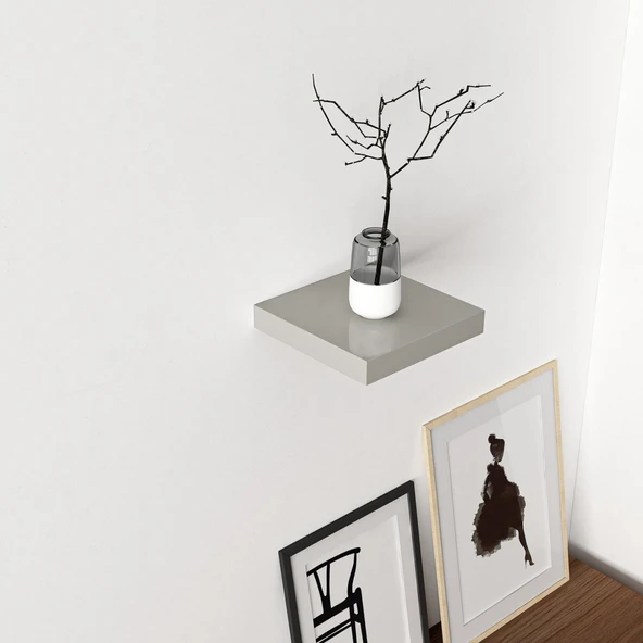 Minar Gizli Raf Tutuculu D.Rafı 23Cm-Parlak Gri - 3