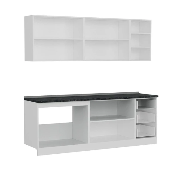 Minar 225 Cm Mutfak Dolabı Beyaz 225-B2 - Resim 7