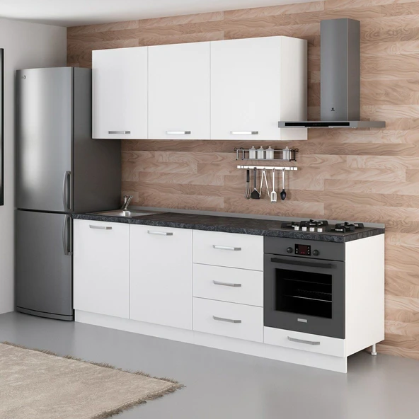 Minar 240 Cm Mutfak Dolabı Beyaz 240-B7 - Resim 3