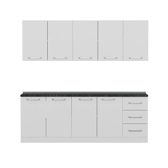 Minar 225 Cm Mutfak Dolabı Beyaz 225-B2 - Resim 5