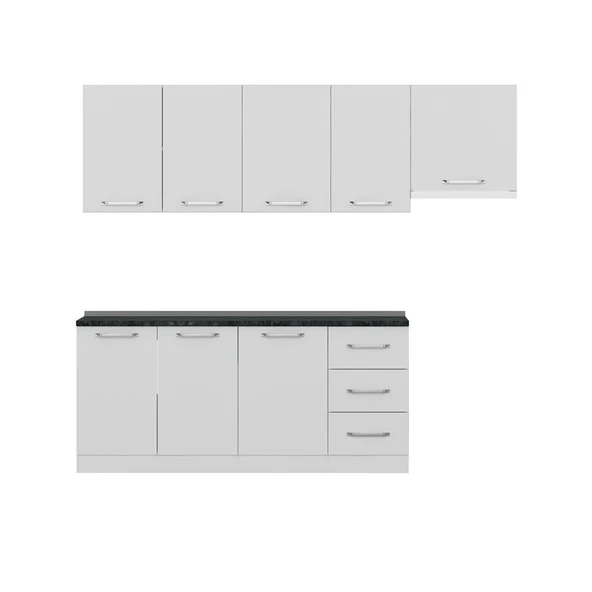 Minar 245 Cm Mutfak Dolabı Beyaz 245-B8 - Resim 5