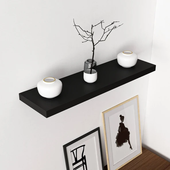 Minar Gizli Raf Tutuculu D.Rafı 80Cm-Mat Siyah - Resim 3