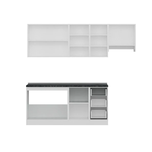 Minar 235 Cm Mutfak Dolabı Beyaz 235-B4 - Resim 2