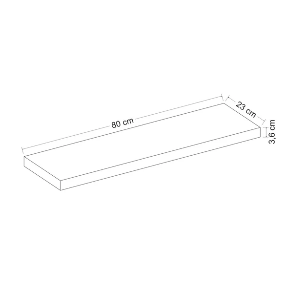 Minar Gizli Raf Tutuculu Duvar Rafı 80Cm-P.Beyaz - 7
