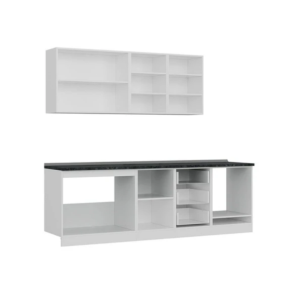 Minar 250 Cm Mutfak Dolabı Beyaz 250-B3 - Resim 5