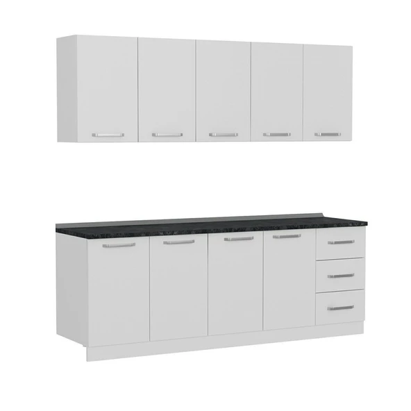 Minar 225 Cm Mutfak Dolabı Beyaz 225-B2 - Resim 6